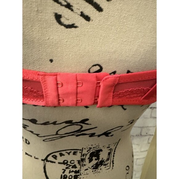 Maidenform Bra 36C Red Stone Push Up And In Plunging Neckline Lace DM9900 New - Picture 4 of 9